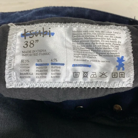 Ksubi Van ankle Jeans Stretch Blue button Fly Men’s Size 38 x 32”
